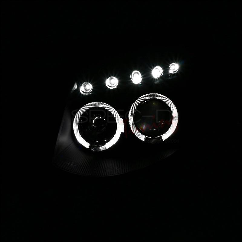 Infiniti G35 Coupe Black/Chrome/Smoke  Projector Headlights with Dual Halo Feature (2003-2007) - K2 Industries