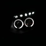 Infiniti G35 Coupe Black/Chrome/Smoke  Projector Headlights with Dual Halo Feature (2003-2007) - K2 Industries
