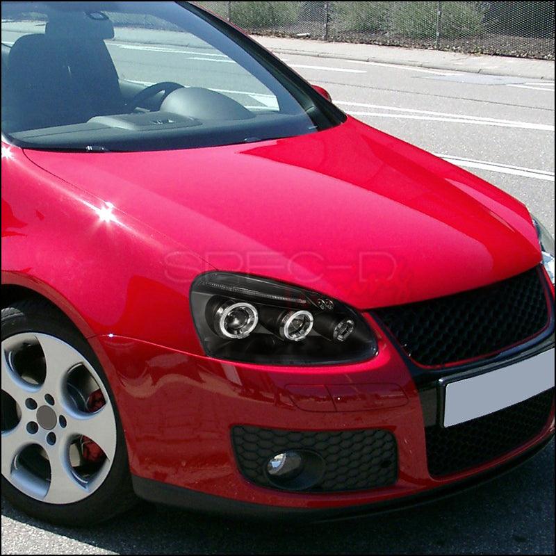 Spec-D Projector Headlights Golf/Rabbit (06-08) Jetta (06-10) MK5 [Halo LED] Black / Chrome