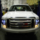 Spec-D Projector Headlights Ford F150 (09-14) Dual Halo LED - Black or Chrome