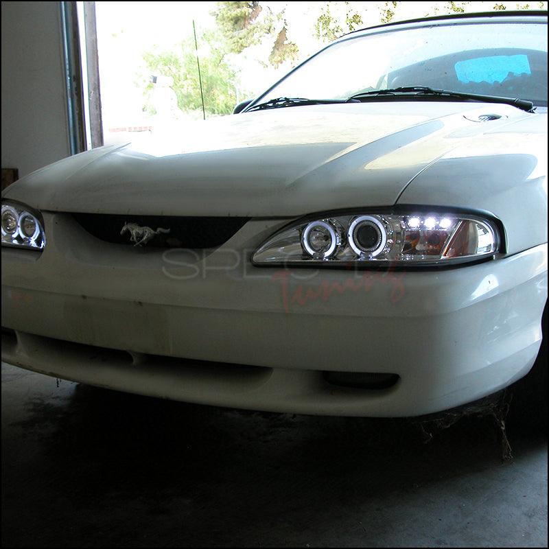 Spec-D Projector Headlights Ford Mustang SN95 (94-98) Halo LED - Black or Chrome