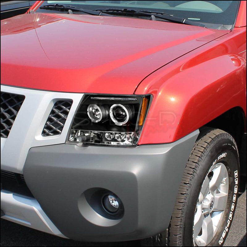 Spec-D Projector Headlights Nissan Xterra (05-12) LED Halo - Black or Chrome