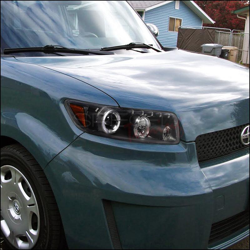 Spec-D Projector Headlights Scion xB (08 09 10) LED DRL w/ Halo - Black or Chrome