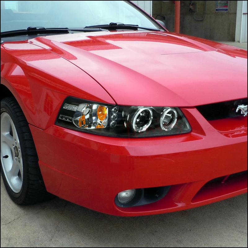 Spec-D Projector Headlights Ford Mustang (99-04) Dual Halo - Black or Chrome