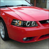 Spec-D Projector Headlights Ford Mustang (99-04) Dual Halo - Black or Chrome