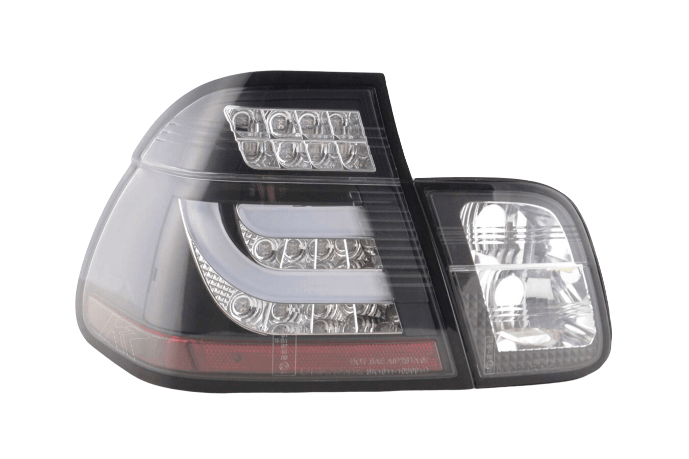 E46 Sedan LED Bar Black Tail Lights (02-05) - K2 Industries