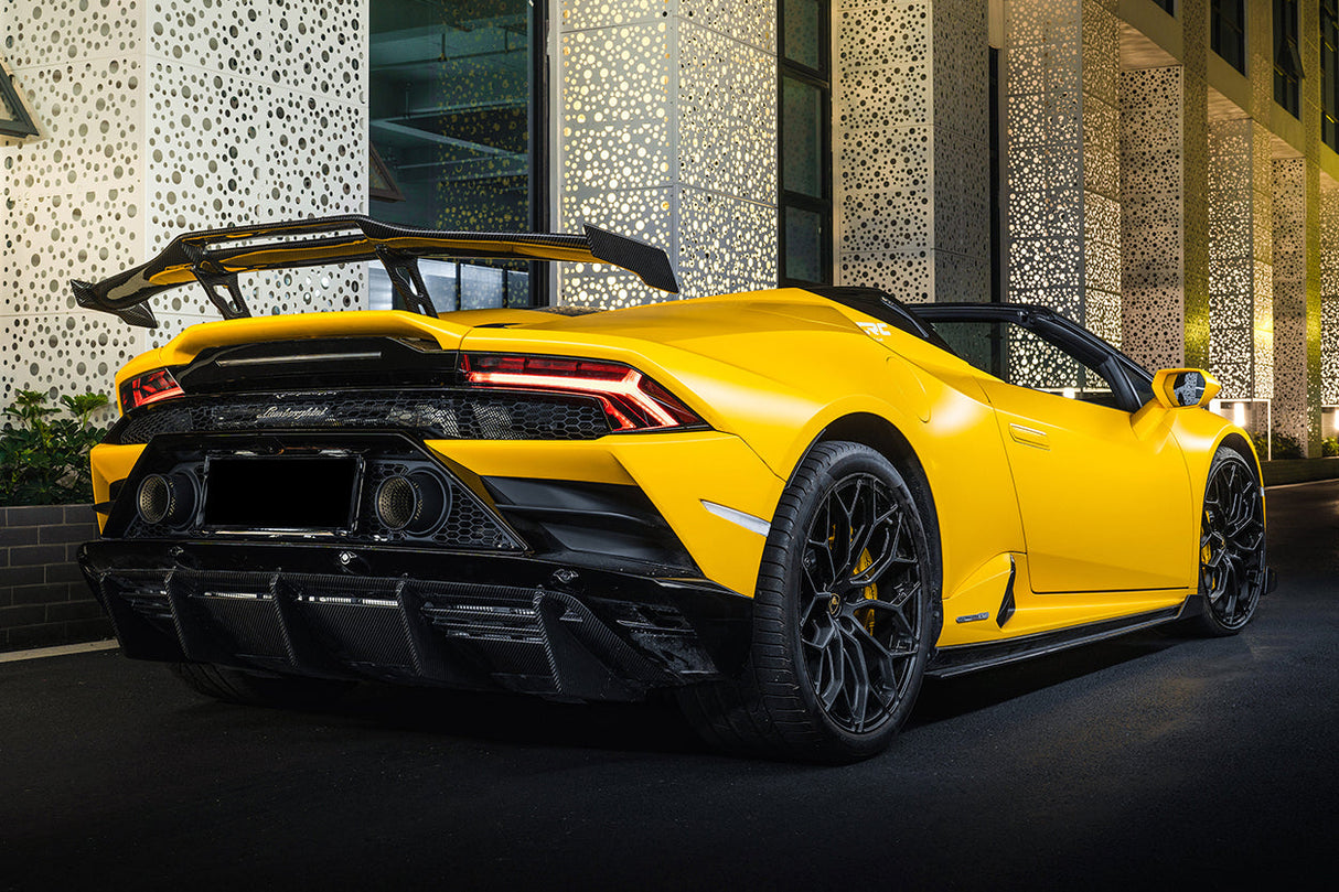 2015-2025 Lamborghini Huracan LP610  LP580  EVO  Tecnica OD Style Carbon Fiber Trunk Spoiler Wing with Base