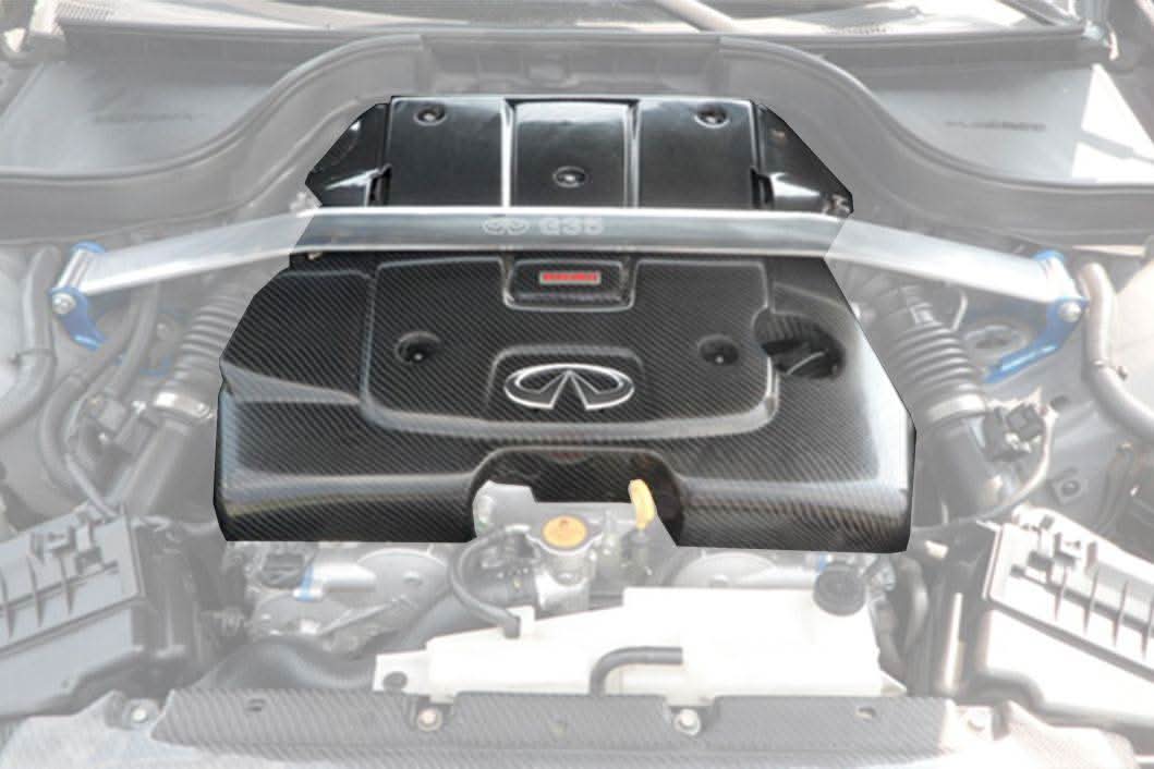2007-2013 Infiniti G37 Sedan OEM Style Carbon Fiber Engine Cover