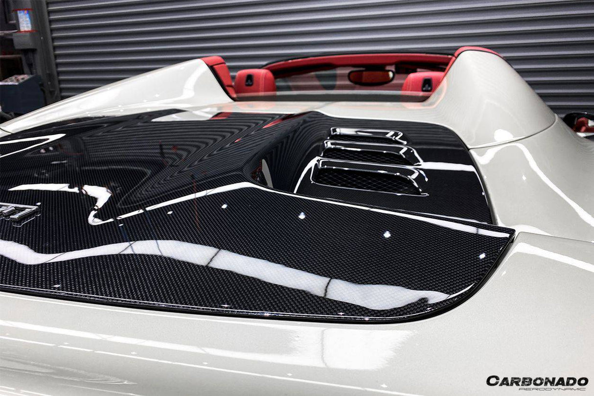 2010-2015 Ferrari Carbon Fiber Engien Hood trunk Carbonado (OE) Fits: 458 Spider