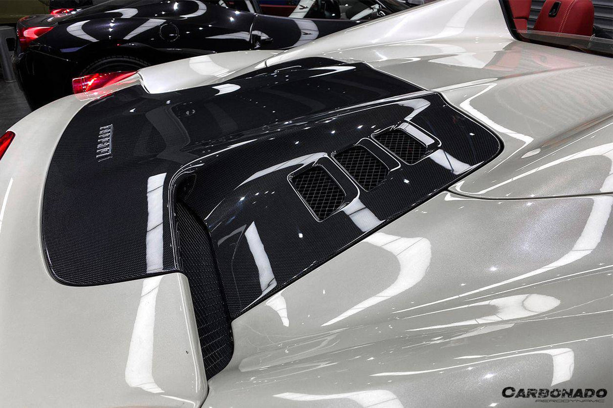 2010-2015 Ferrari Carbon Fiber Engien Hood trunk Carbonado (OE) Fits: 458 Spider