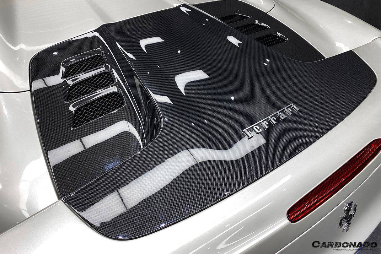 2010-2015 Ferrari Carbon Fiber Engien Hood trunk Carbonado (OE) Fits: 458 Spider