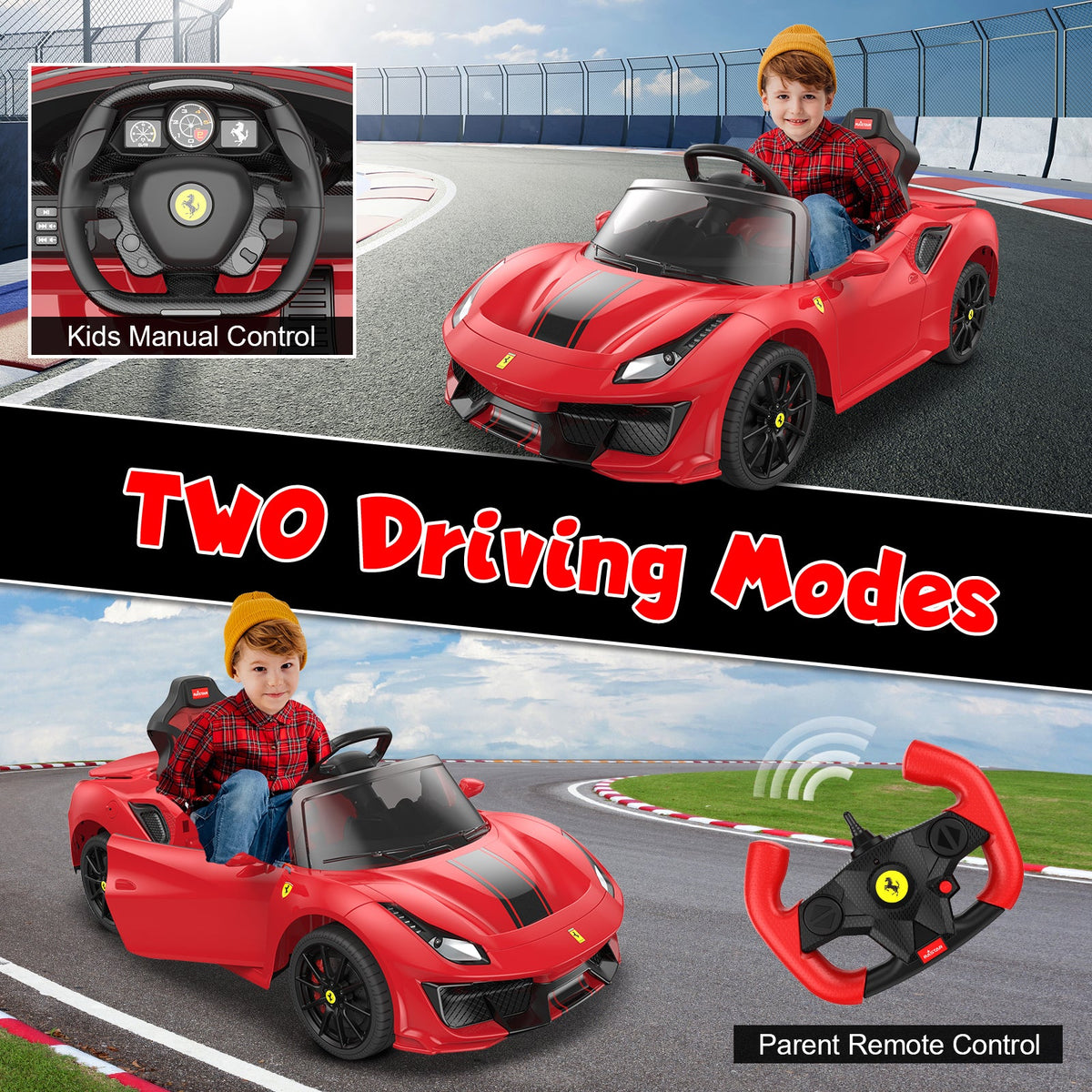 Electric Ferrair Toy Car for Kids with Remote Control for Children