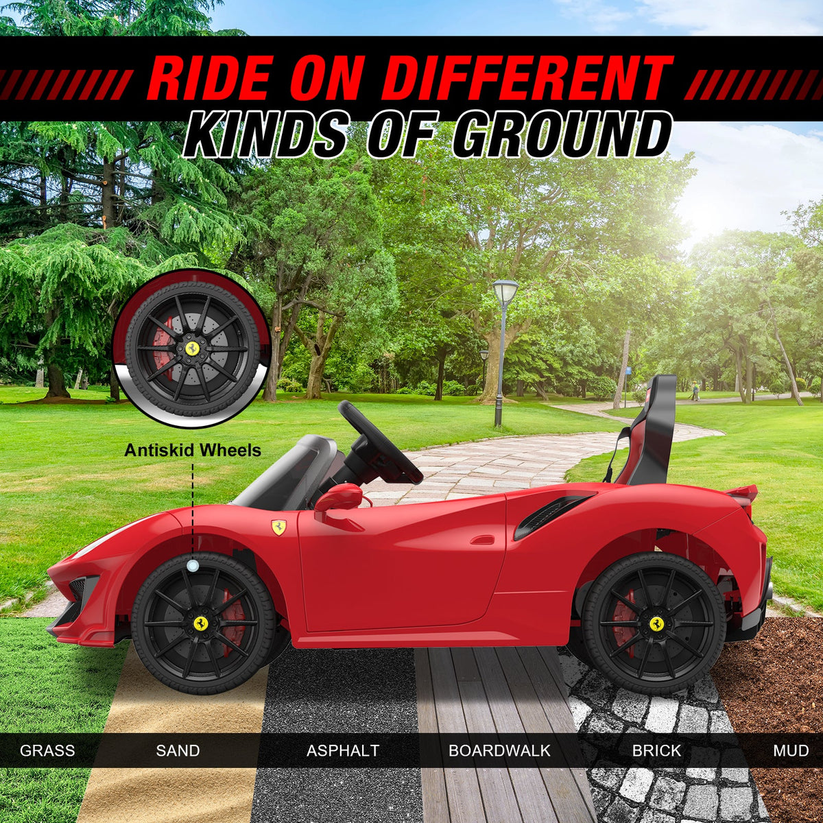Electric Ferrair Toy Car for Kids with Remote Control for Children