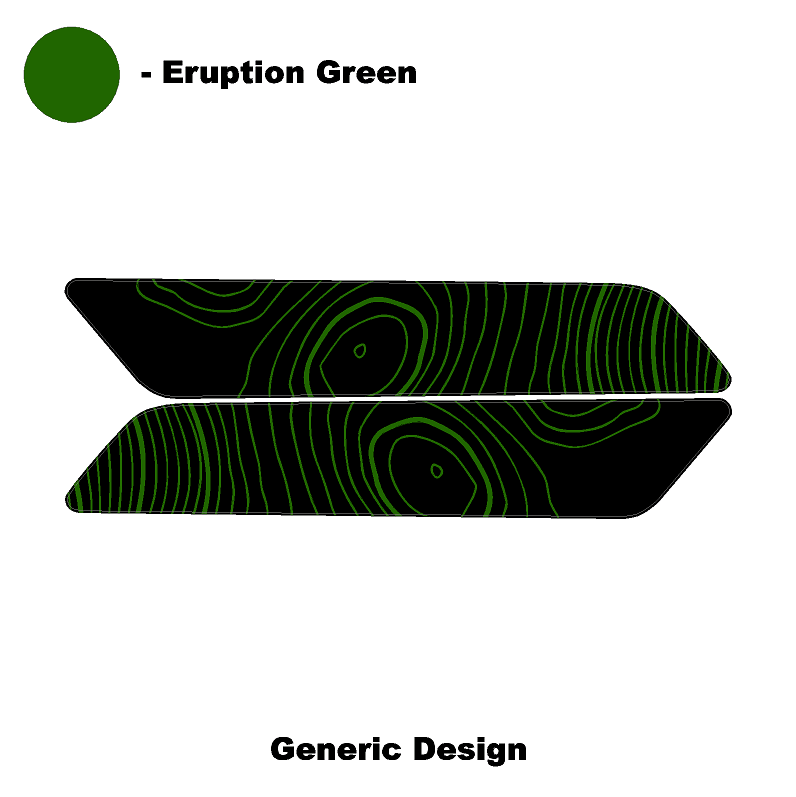 Topo Interior Rear Door Grab Handle Overlay Kit (Printed Series) - 2021+ Bronco 4 Door