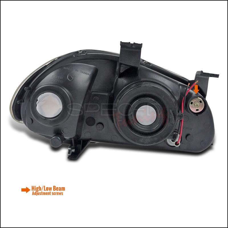 OEM Replacement Headlights Honda Del Sol (93-97) JDM w/ Amber - K2 Industries