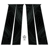 Topographic B Pillar Overlays - 2024+ Tacoma Double Cab / 2025+ 4Runner