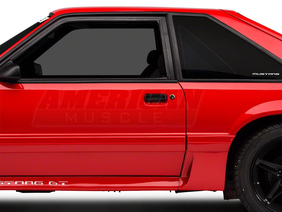 OPR Exterior Door Handle; Driver Side; Gloss Black (79-93 Mustang)