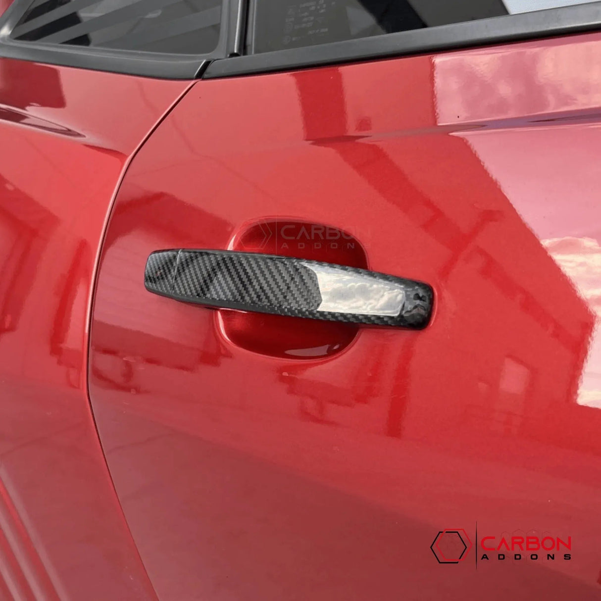Exterior Carbon Fiber Door Handle Covers for 2010-2015 Chevy Camaro