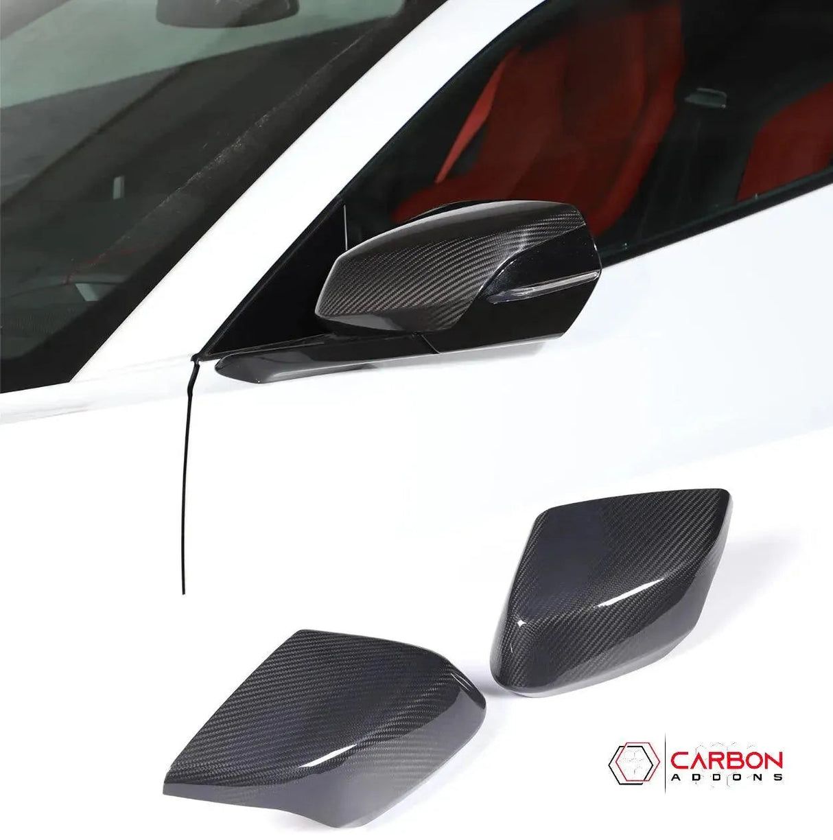 C8 Corvette Exterior Carbon Fiber Mirror Covers