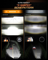 Hwstar 7 Inch Round LED Headlights 600 Brighter Anti Glare Compatible With Jeep Wrangler Jk Jku Tj Lj Chevy Ford Gmc Dodge Mazda Nissan Mack Vw Etc Dot Approved H6024 Hilow Sealed Beam