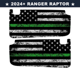 Freedom Series Sun Visor Overlays (Printed Series) - 2024+ Ranger Raptor (with Homelink)