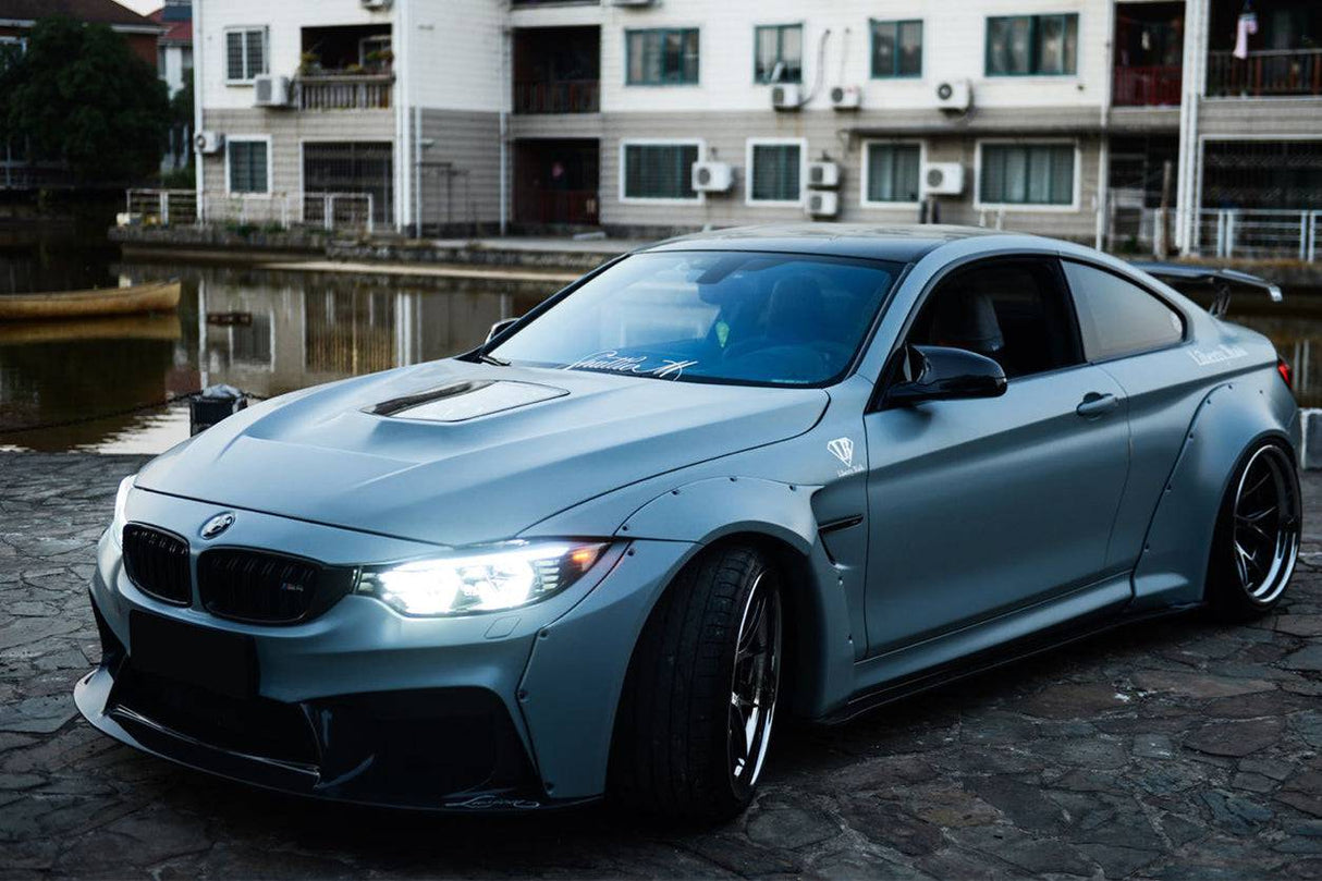 2014-2020 BMW F82    F83 M4 DE Style Partial Carbon Fiber Aero - Full Kit