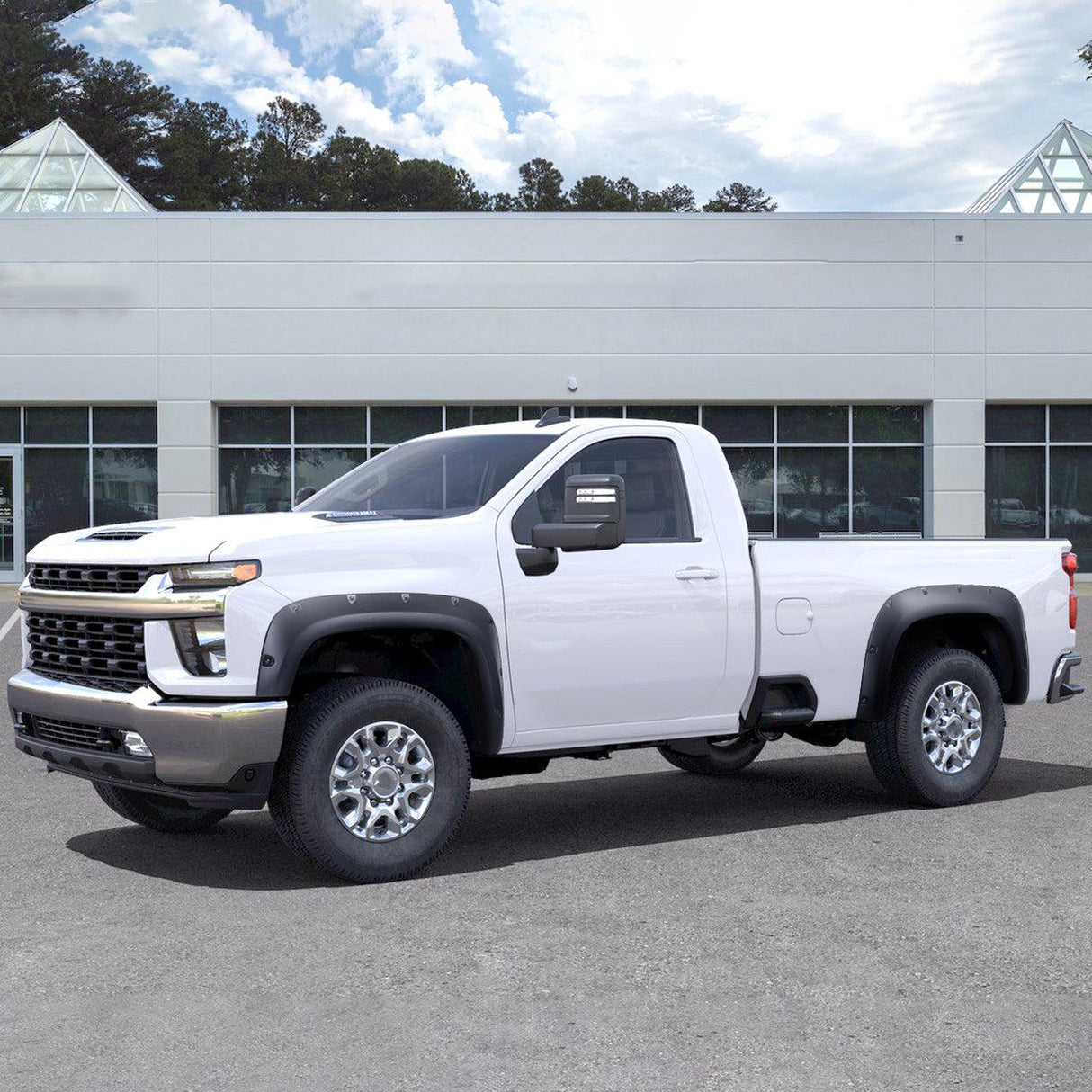 Spec-D Fender Flares Chevy Silverado 2500/3500 HD (2020-2021) Pocket Rivet Style - Set of Front/Rear
