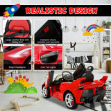 Ferrair Ride-on Red Toy Car for Kids with Parent Remote Control
