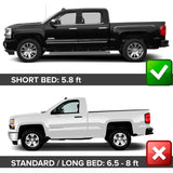 2014-2018 Chevy Silverado Short Pocket Rivet 4PCS Fender Flares ABS