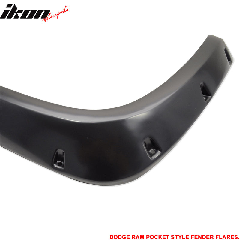 1994-2002 Dodge Ram 1500 2500 3500 Pocket Front Rear Fender Flares ABS