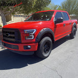 2015-2017 Ford F150 Pocket Rivet Matte Black Wheel Fender Flare PP 4PC