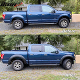 2015-2017 Ford F150 Pocket Rivet Matte Black Wheel Fender Flare PP 4PC