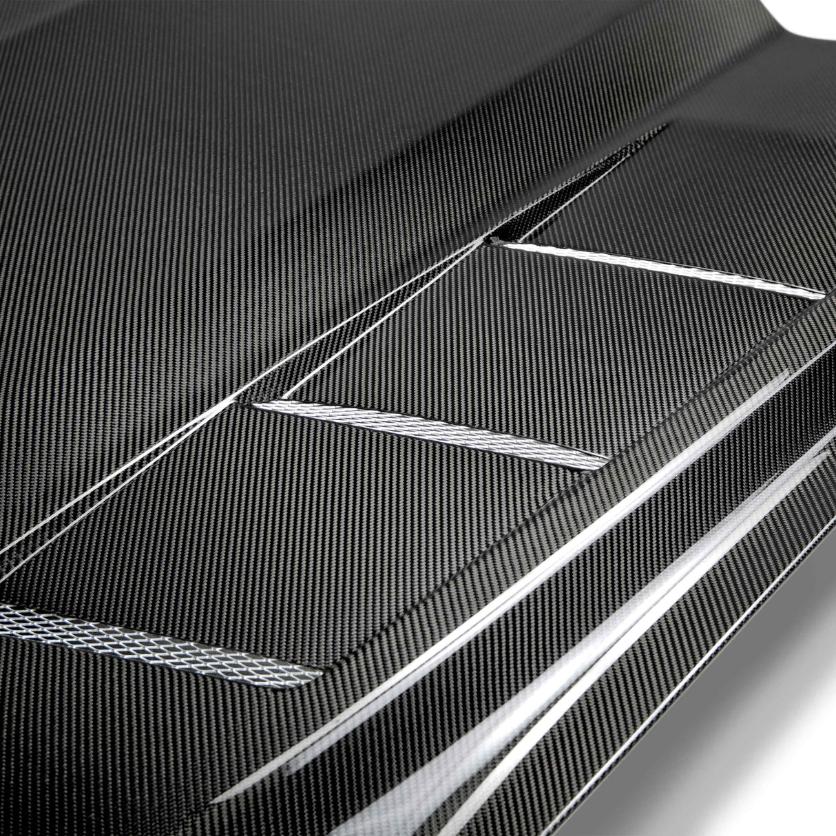 Heat extractor double sided carbon fiber hood for 2015-2017 Ford Mustang