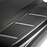 Heat extractor double sided carbon fiber hood for 2015-2017 Ford Mustang