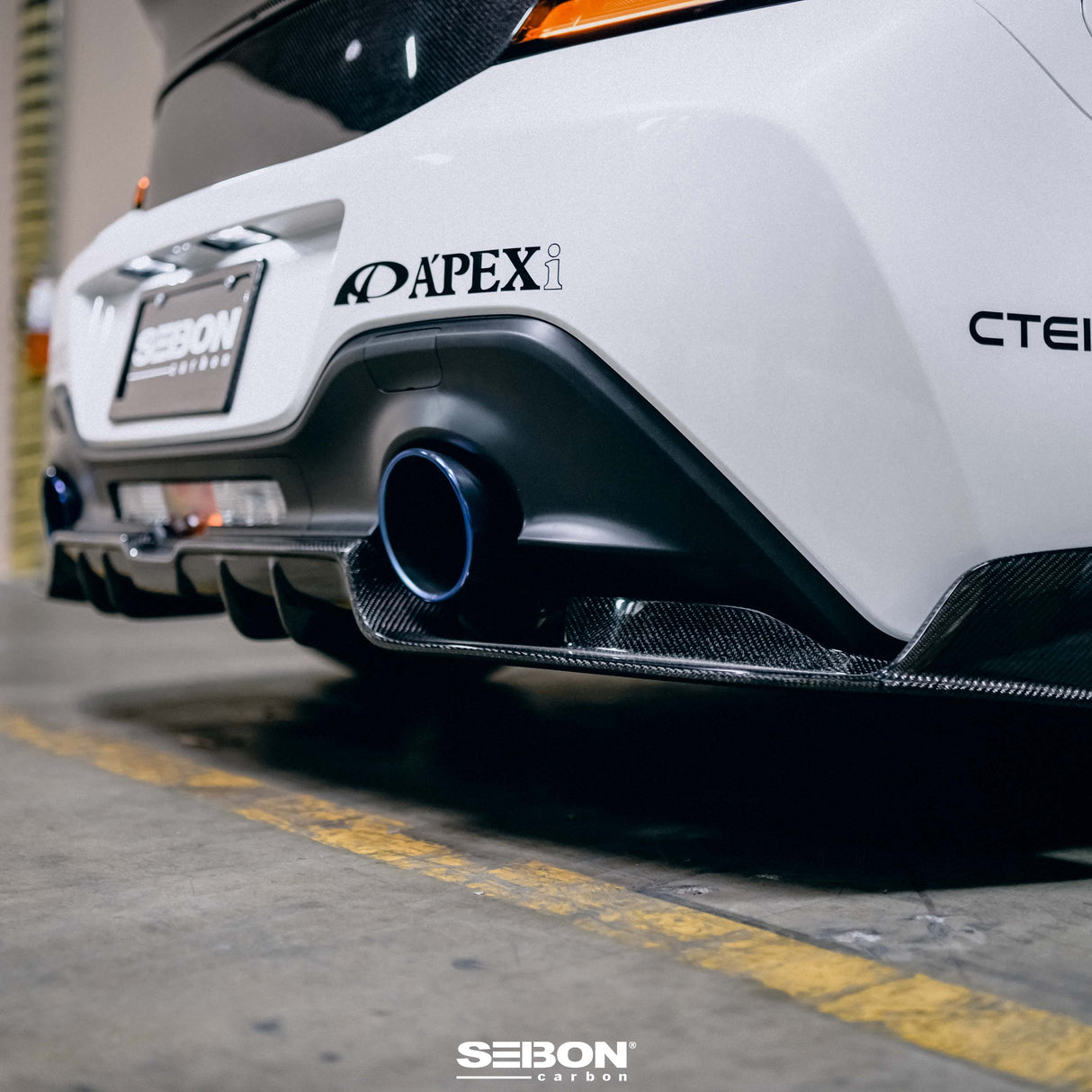 MB-style carbon fiber rear diffuser for 2022 Toyota GR86 / 2022 Subaru BRZ