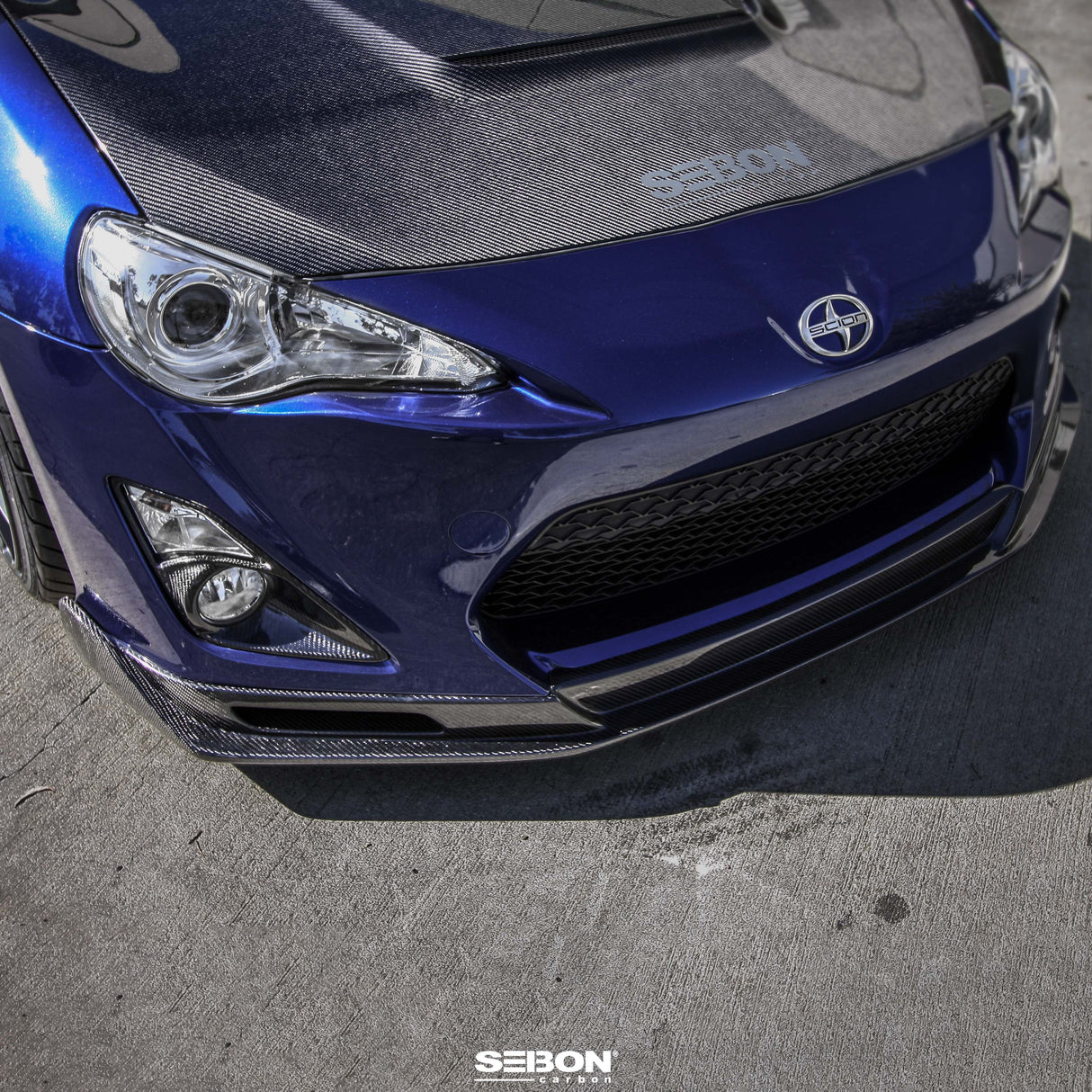 KC-style carbon fiber front lip for 2013-2016 Scion FRS