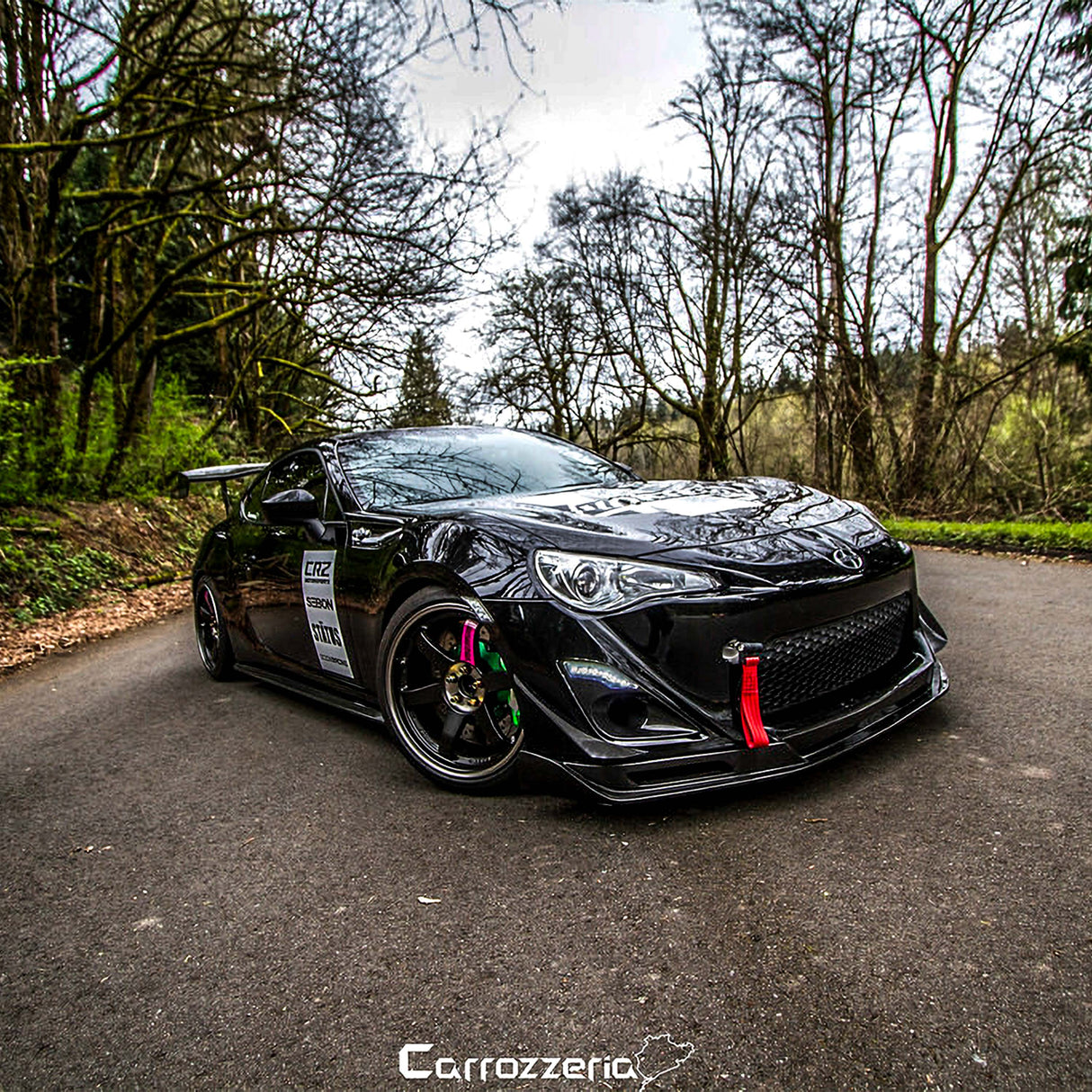 KC-style carbon fiber front lip for 2013-2016 Scion FRS