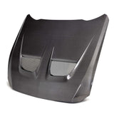 Type-GTD double-sided carbon fiber hood for 2024 Ford Mustang