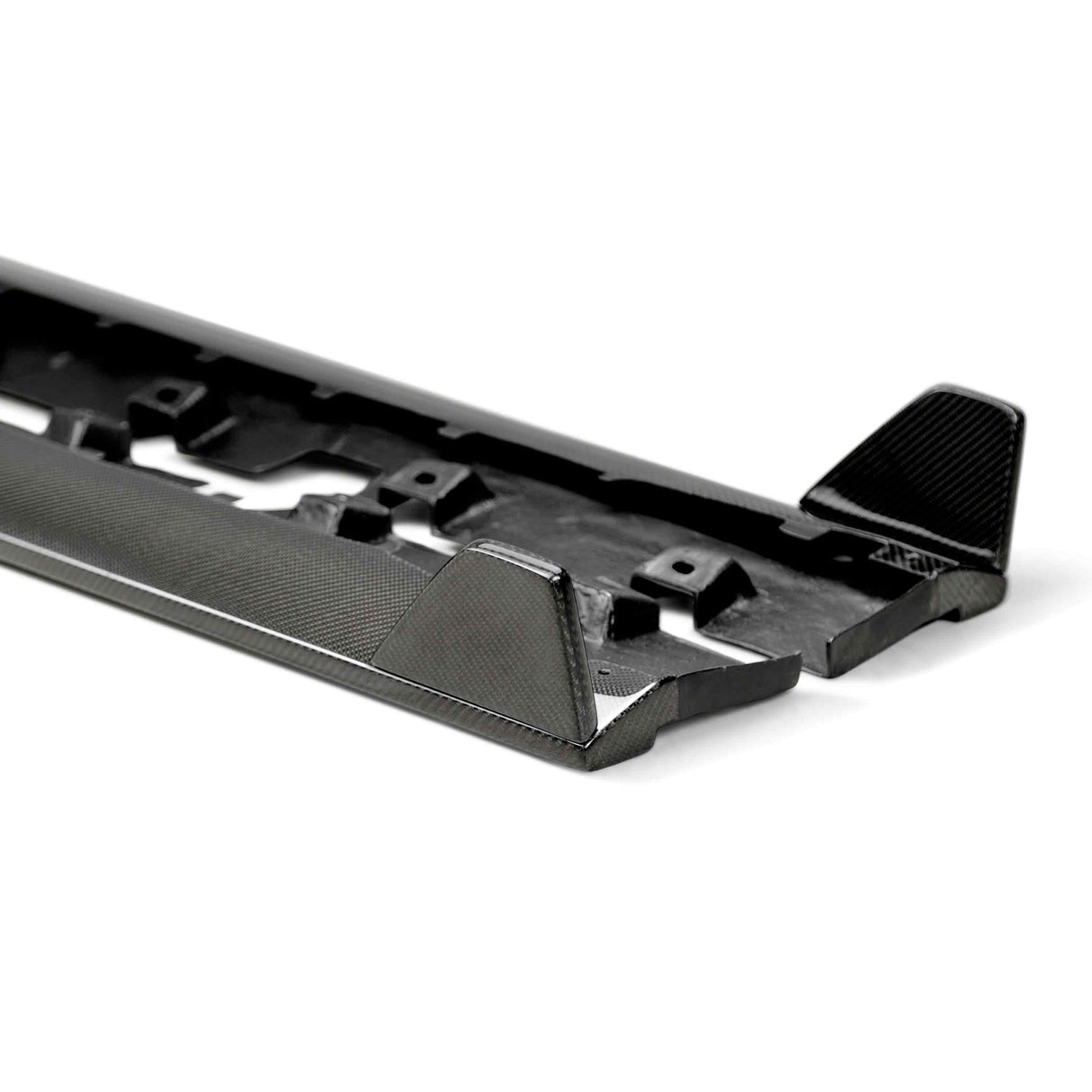 Type-GR (GT350 Style) carbon fiber side rocker panel splitter for 2015-2023 Ford Mustang