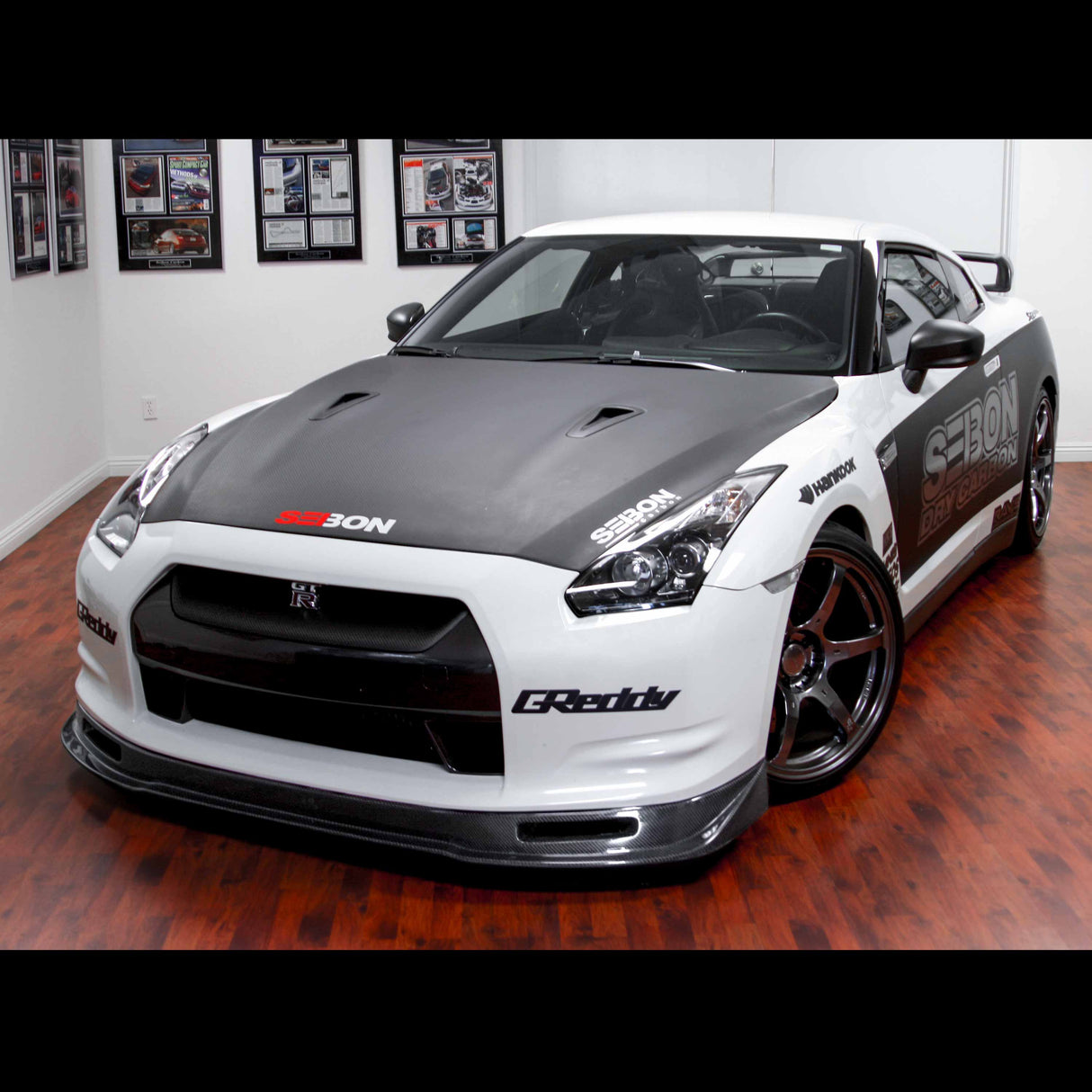 VS-style carbon fiber front lip for 2009-2011 Nissan GTR
