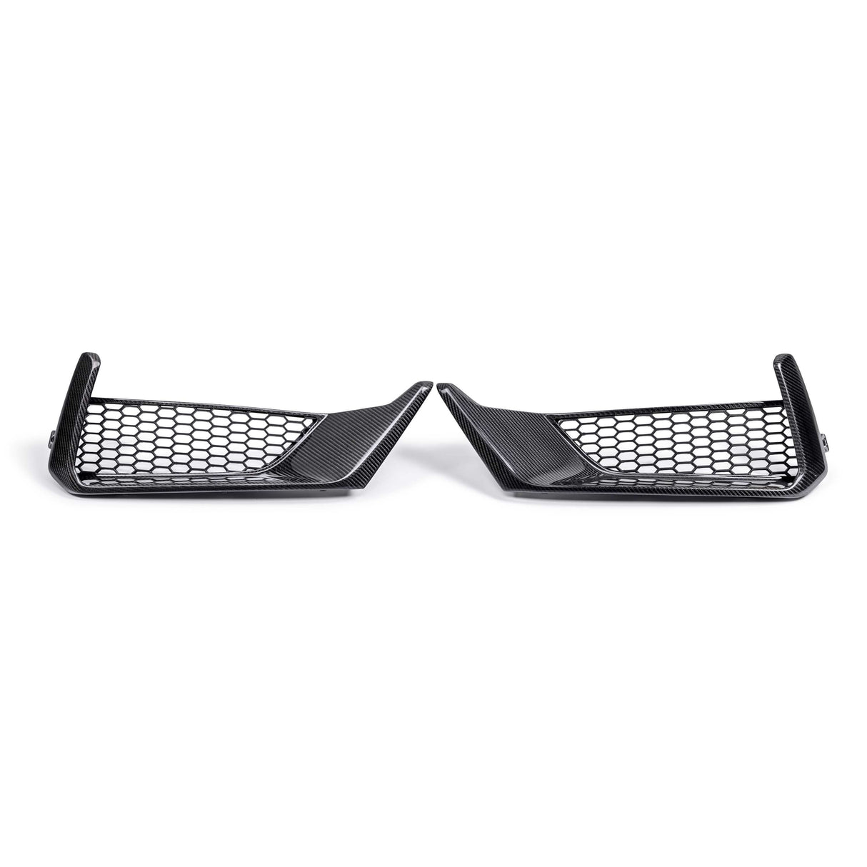 Carbon fiber front bumper inserts for 2024 Ford Mustang Dark Horse