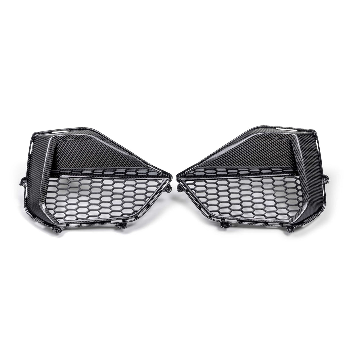 Carbon fiber front bumper inserts for 2024 Ford Mustang