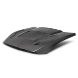 Type-GT4 double-sided carbon fiber hood for 2024 Ford Mustang