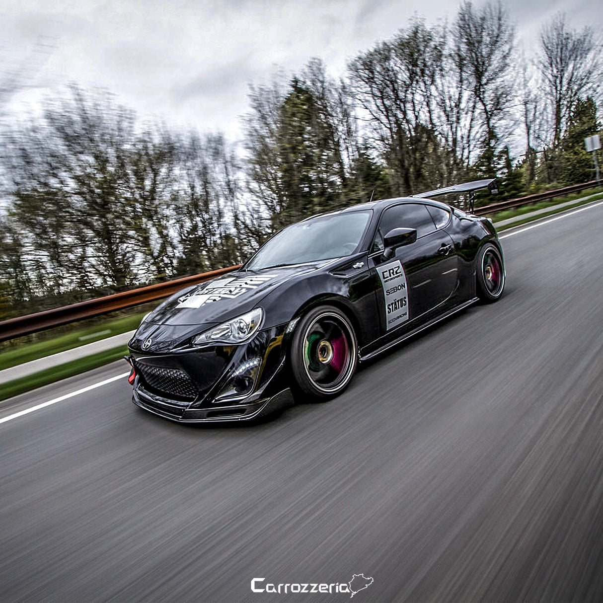 KC-style carbon fiber front lip for 2013-2016 Scion FRS