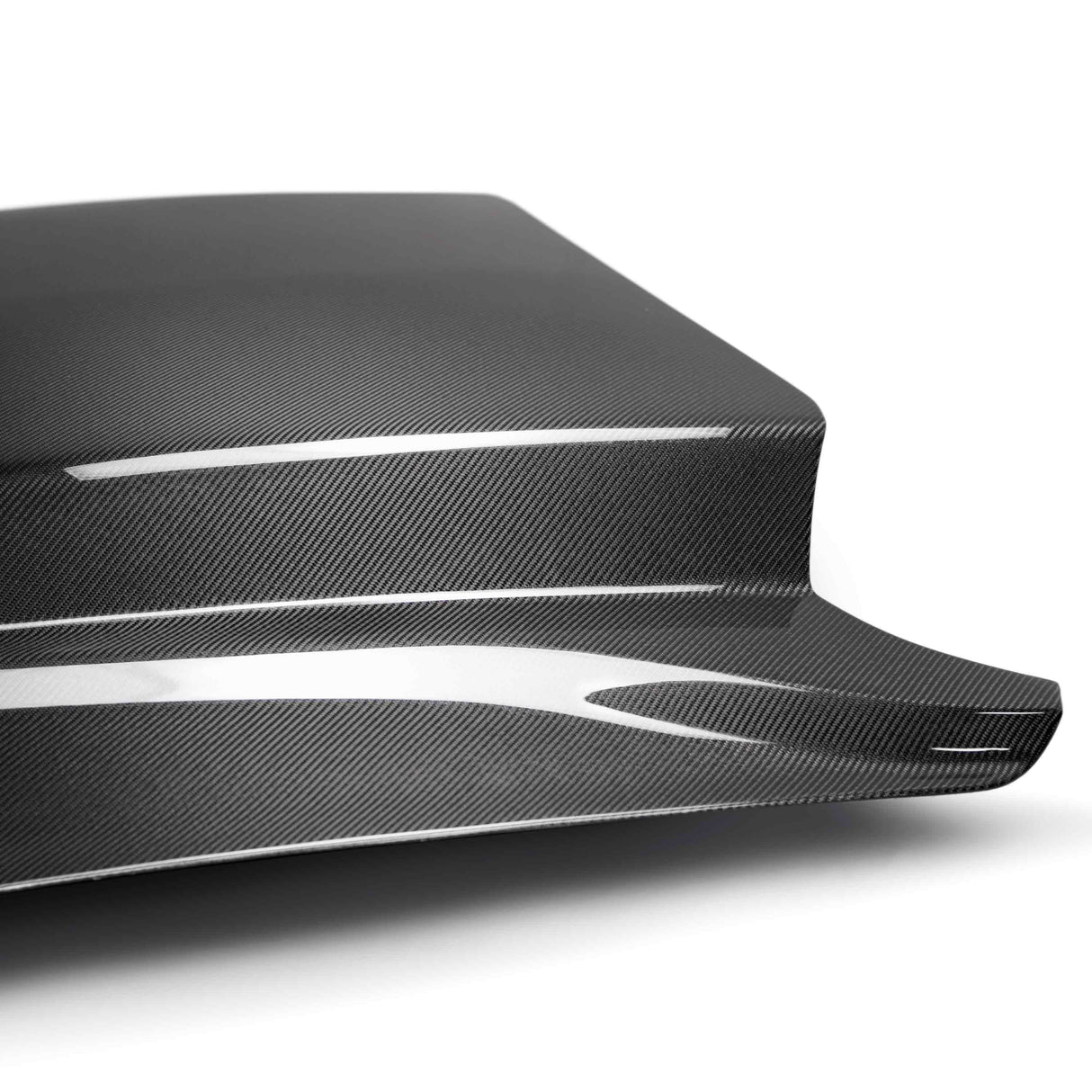 Type-CJ double sided carbon fiber 4 inch cowl hood for 2018-2023 Ford Mustang