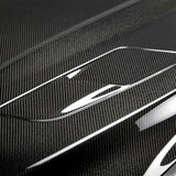 Type-OE (GT Style with hood vents)  double sided carbon fiber hood for 2015-2017 Ford Mustang