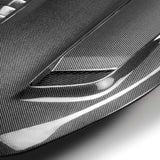 Type-T2 doubled sided carbon fiber hood for 2016-2023 Chevrolet Camaro (2019-2023 SS style)