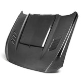 Type-AB ram air double sided carbon fiber hood for 2018-2023 Ford Mustang