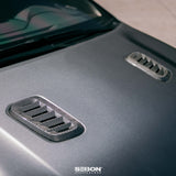 Dry carbon fiber hood vents for 2023-2024 Toyota GR Corolla - Gloss finish