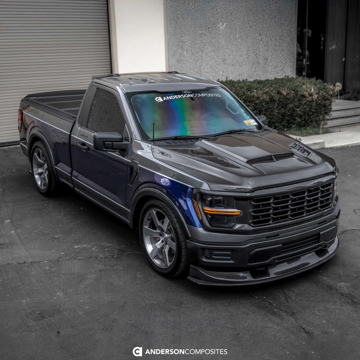 Type-MB carbon fiber front chin spoiler for 2021-2024 Ford F150